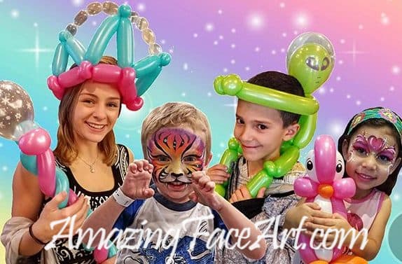 Face painting at a New Haven, CT event by Amazing Face Art