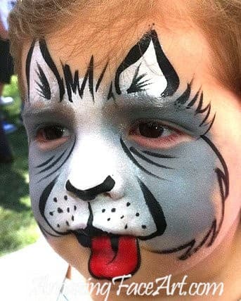 wolf face painting CT