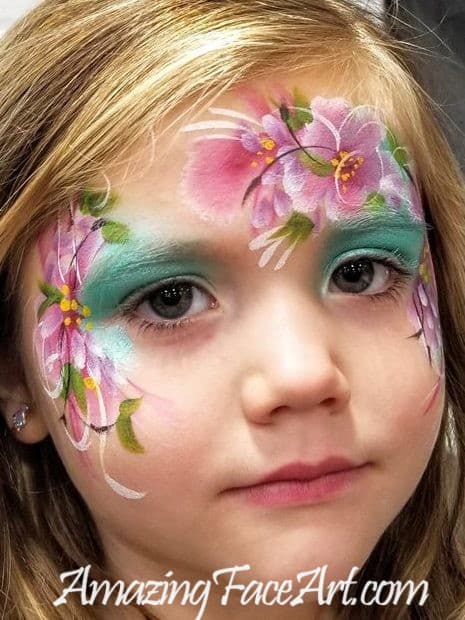 flowers face painter