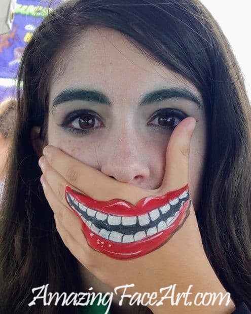 big mouth face painting CT