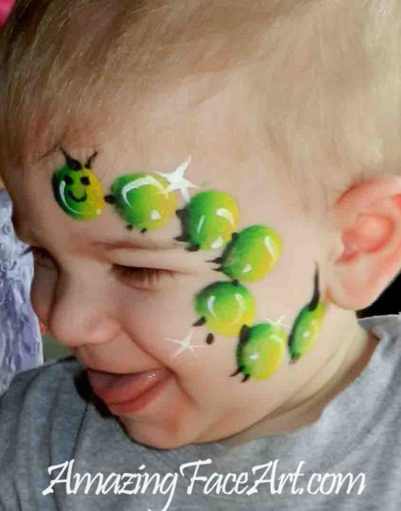 catterpilar face painting