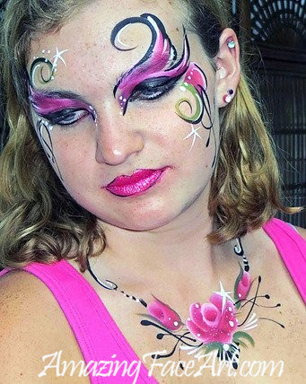eye design face painting for teenagers